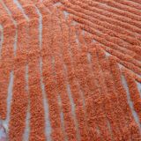 Modern peach orange blessed ouarain Berber rug