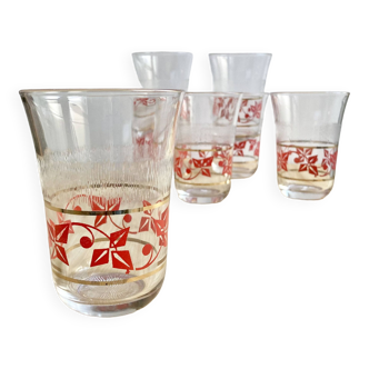 7 verres vintage 50-60's