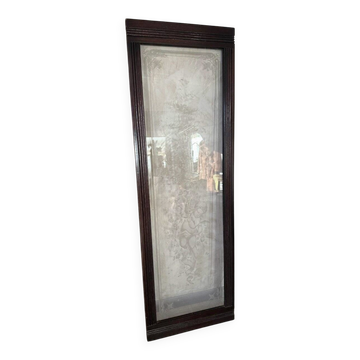 Etched glass door, 1890s