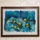 Original Swedish Oil on Canvas – "Abstract Composition" by Bergengren – Signed – Dated 1970 – Framed – 69 × 54 cm (27.2" × 21.3")
