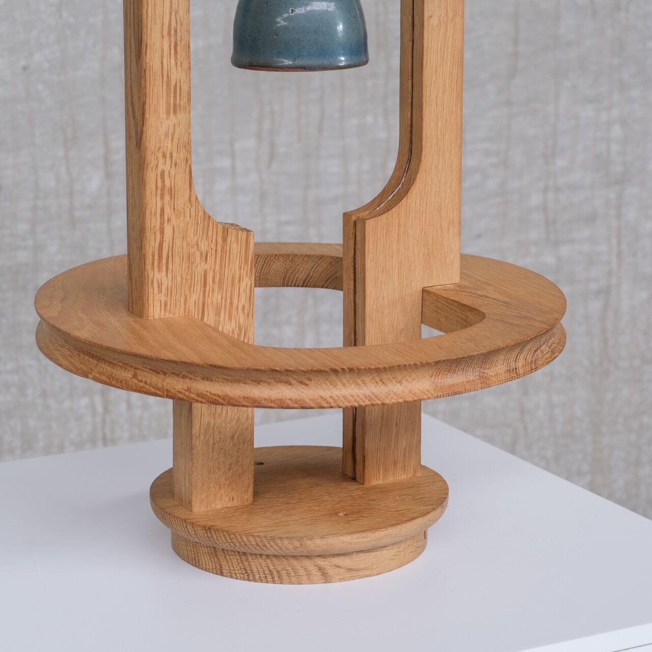 Guillerme et Chambron Oak Mid-Century Pendant Light