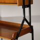 Vintage desk with modular bookcase in wood and metal, 1960