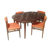 Rosewood table and 4 chairs Gudme Mobelfabrik