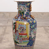 Vieux vase chinois peint à la main, 1920