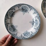 4 Saint Amandinoise dessert plates Pompadour collection