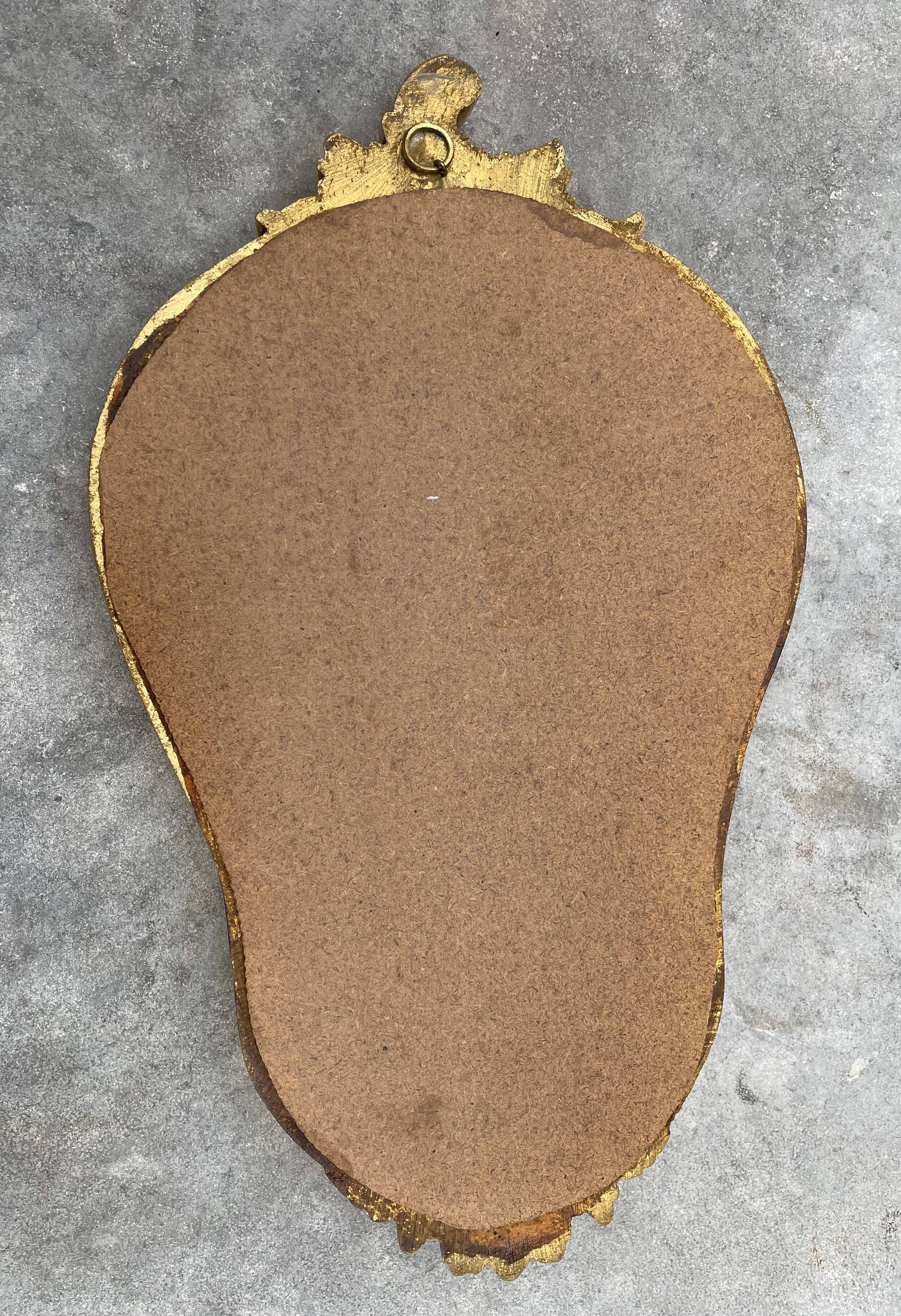 Vintage gold mirror 32 X 18cm