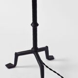 Paire de lampes en fer forgé noir, années 1960.