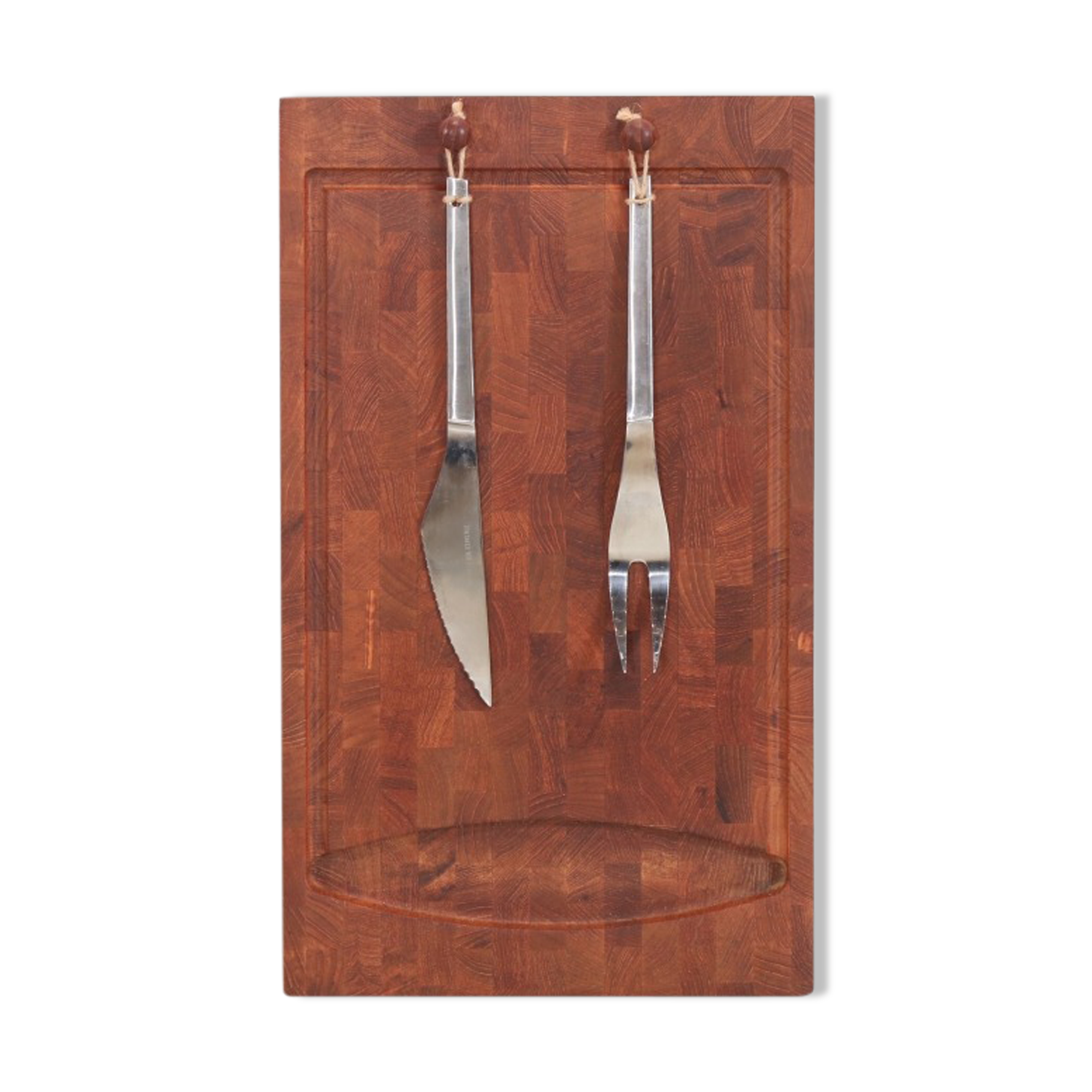 Danish cutting board and cutlery by Jens Quistgaard for Digsmed