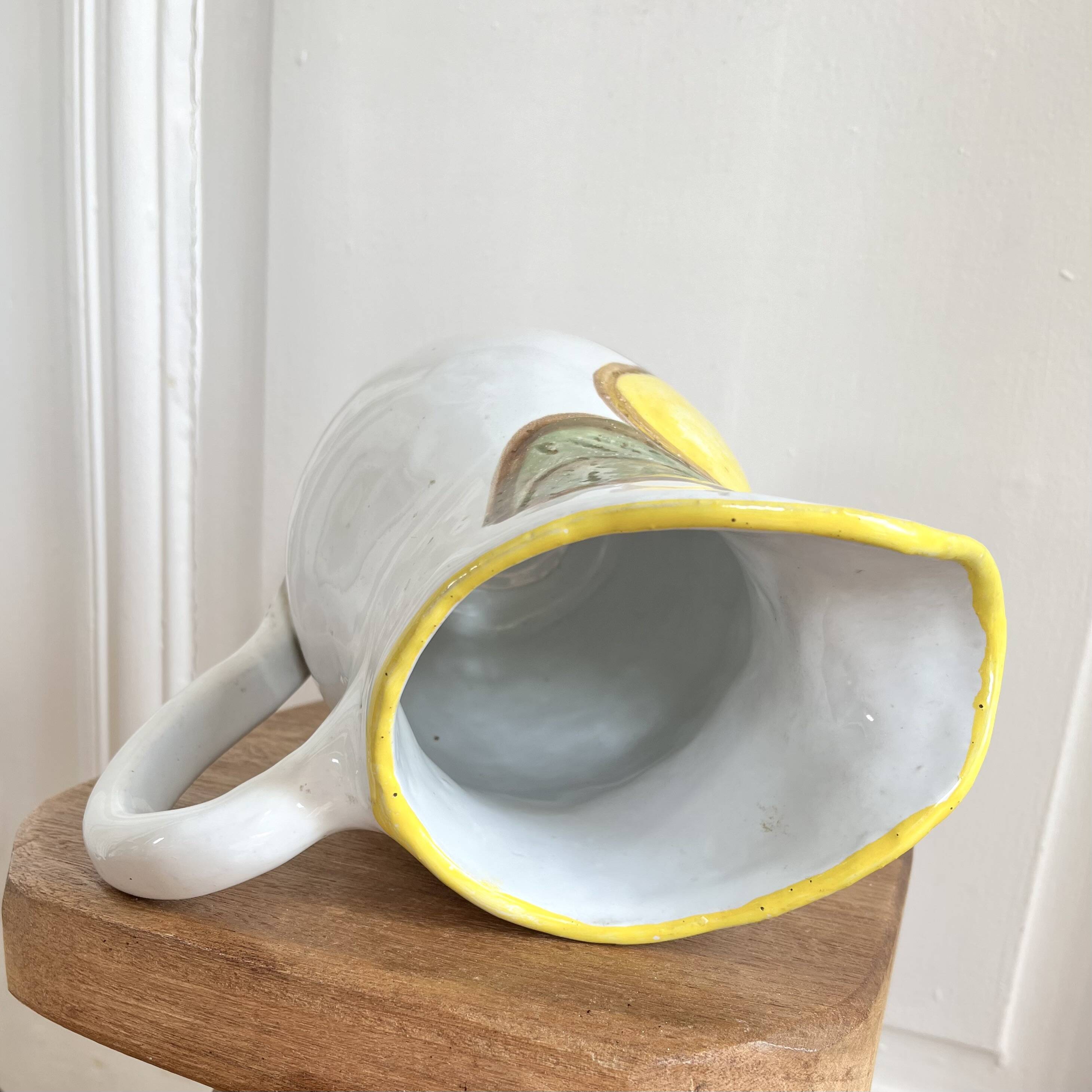 Ceramic lemon pitcher