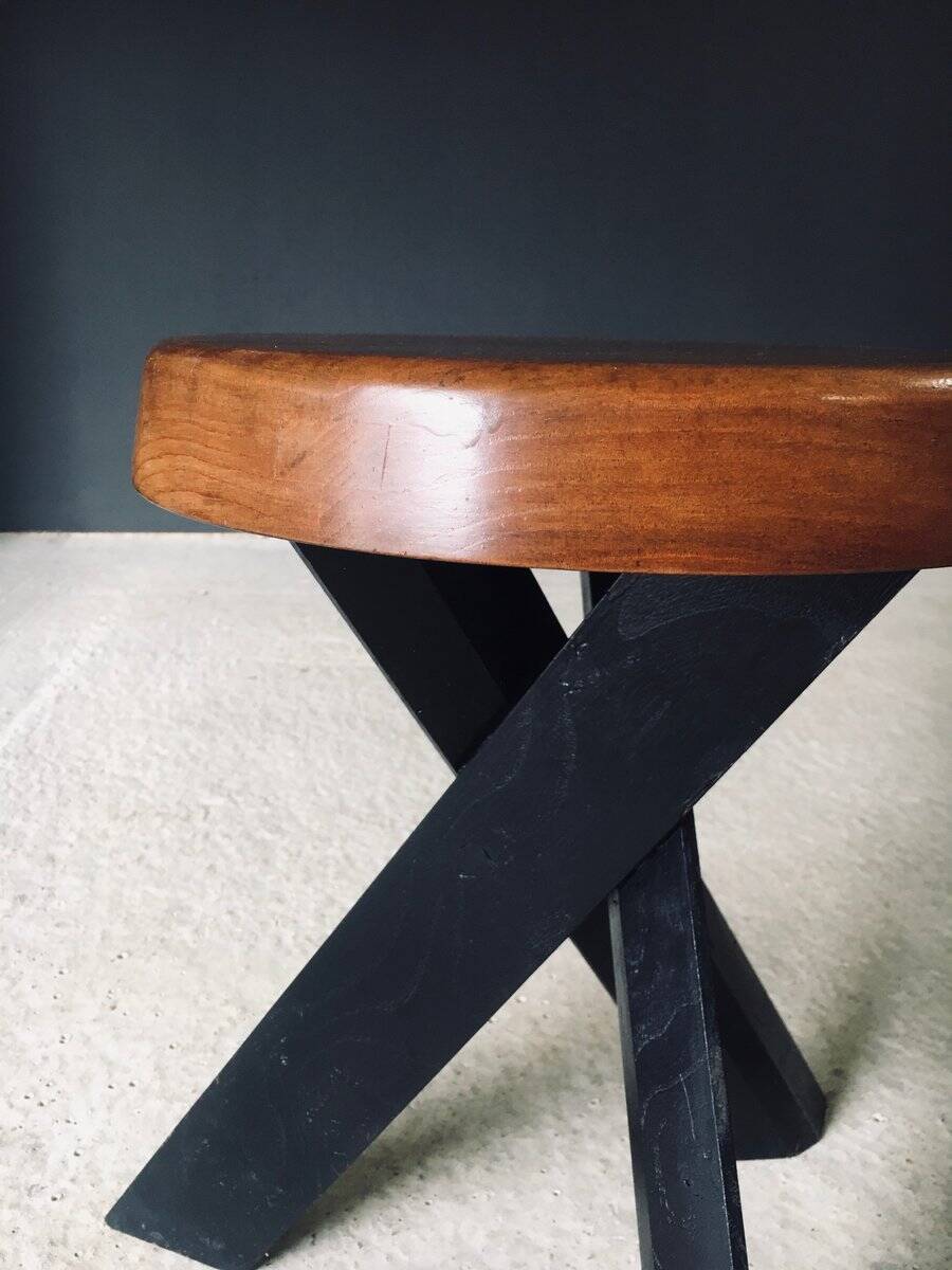 Modernist S31 Stool by Pierre Chapo, France, 1970s