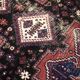 Handwoven Afshar oriental rug, Middle East, 1950s