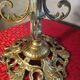 lampe bronze ciseler art nouveau abat jour opaline ancienne 44x23