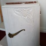 Art Deco bedside table top red marble