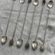 Large twisted spoons with semi-precious stones