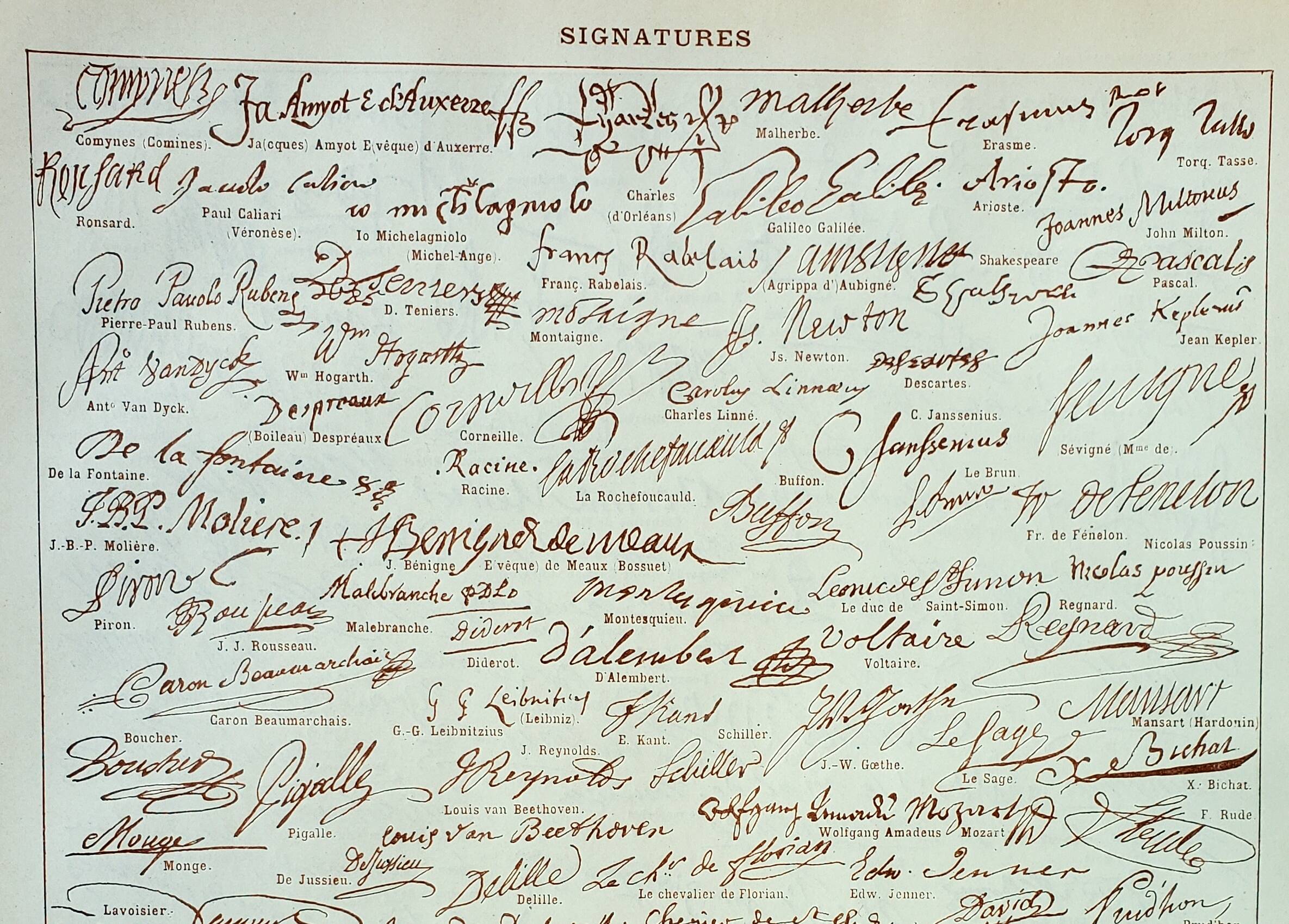 Gravure ancienne 1898, Signature, autographe historique • Lithographie originale et vintage