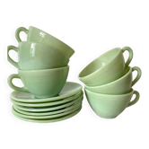 Tasses en opaline Duralex  neuves, années 50-60