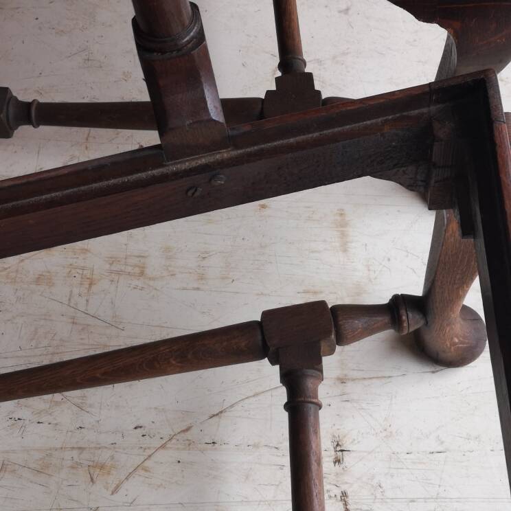 3 fauteuils chippendale en chêne massif, XIXème siècle