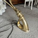 Art Deco lamp Brass and glass paste - 3 branches