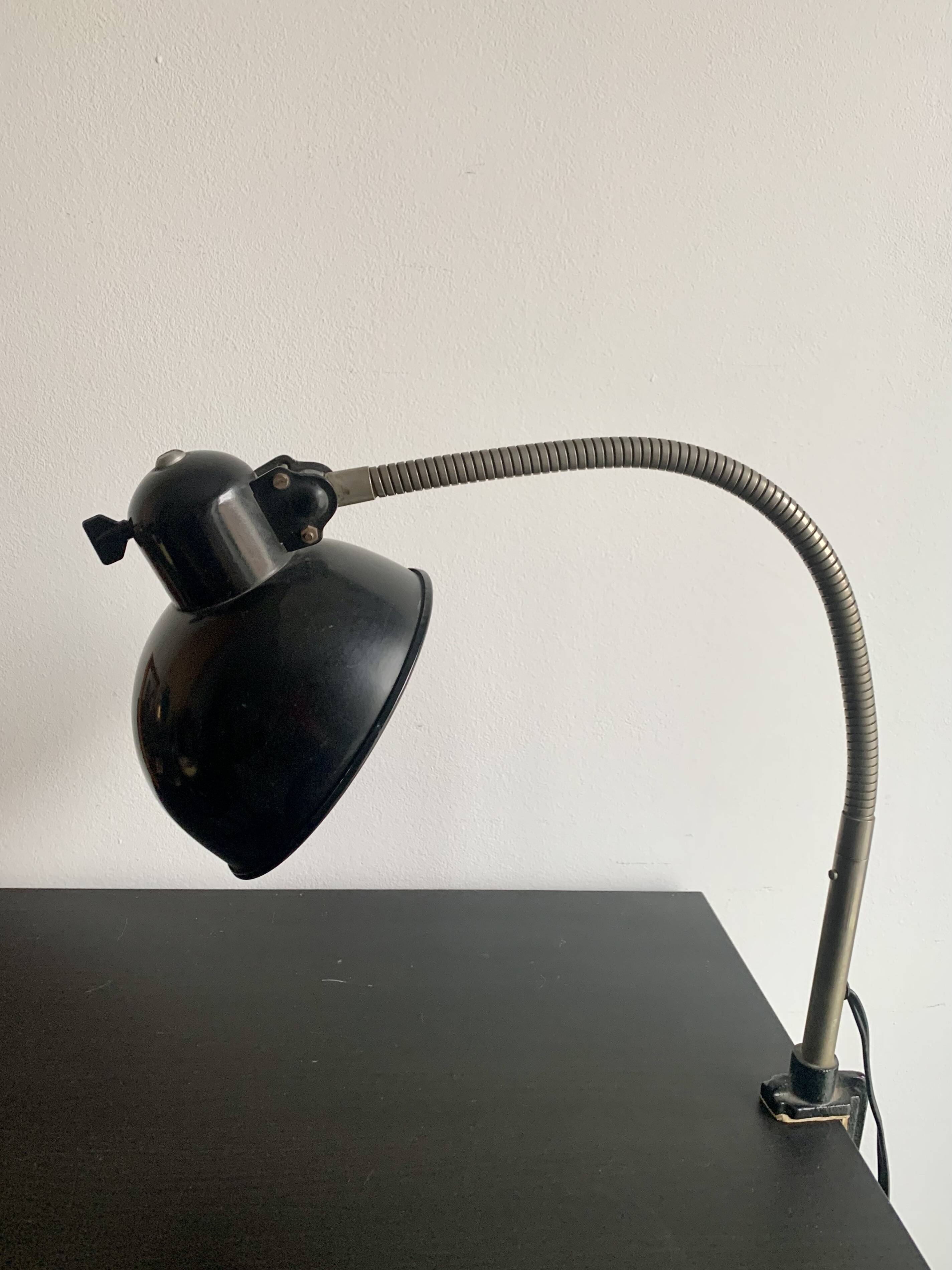 Bauhaus Table Clamp Lamp, 1940s