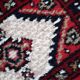 Vintage Persian carpet Hamadan handmade 40cm x 59cm 1970s