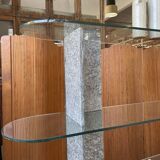 Roche Bobois stone and glass sculpture shelf 1970s