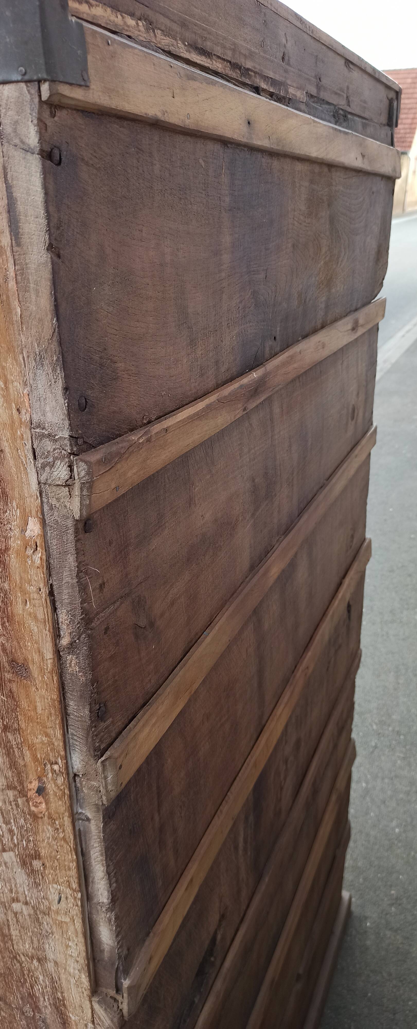 Antique wooden glass cabinet