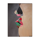 Abstract acrylic painting Kiss 100x81 by Bodasca