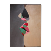 Abstract acrylic painting Kiss 100x81 by Bodasca
