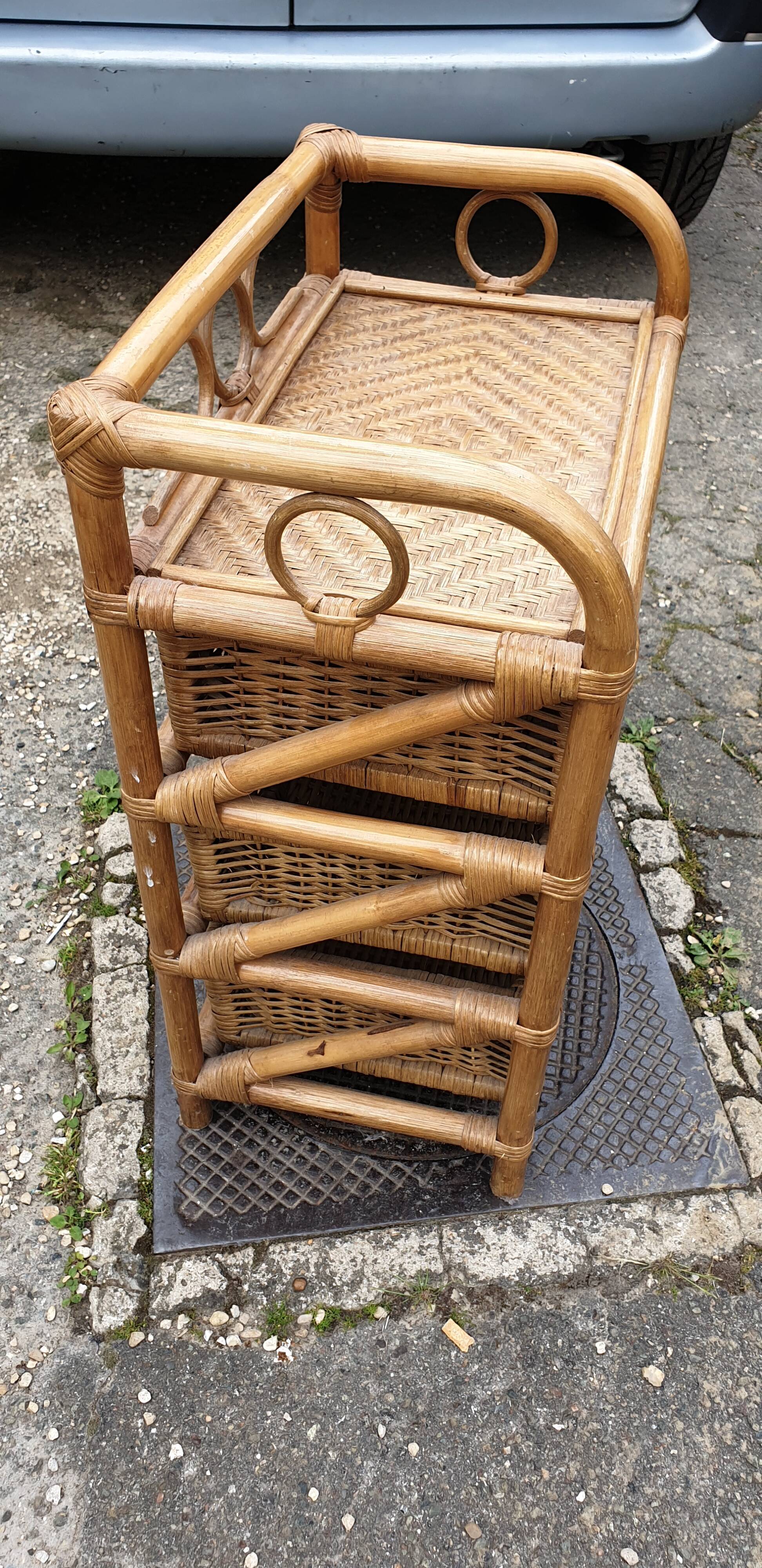 Rattan cabinet 3 drawers