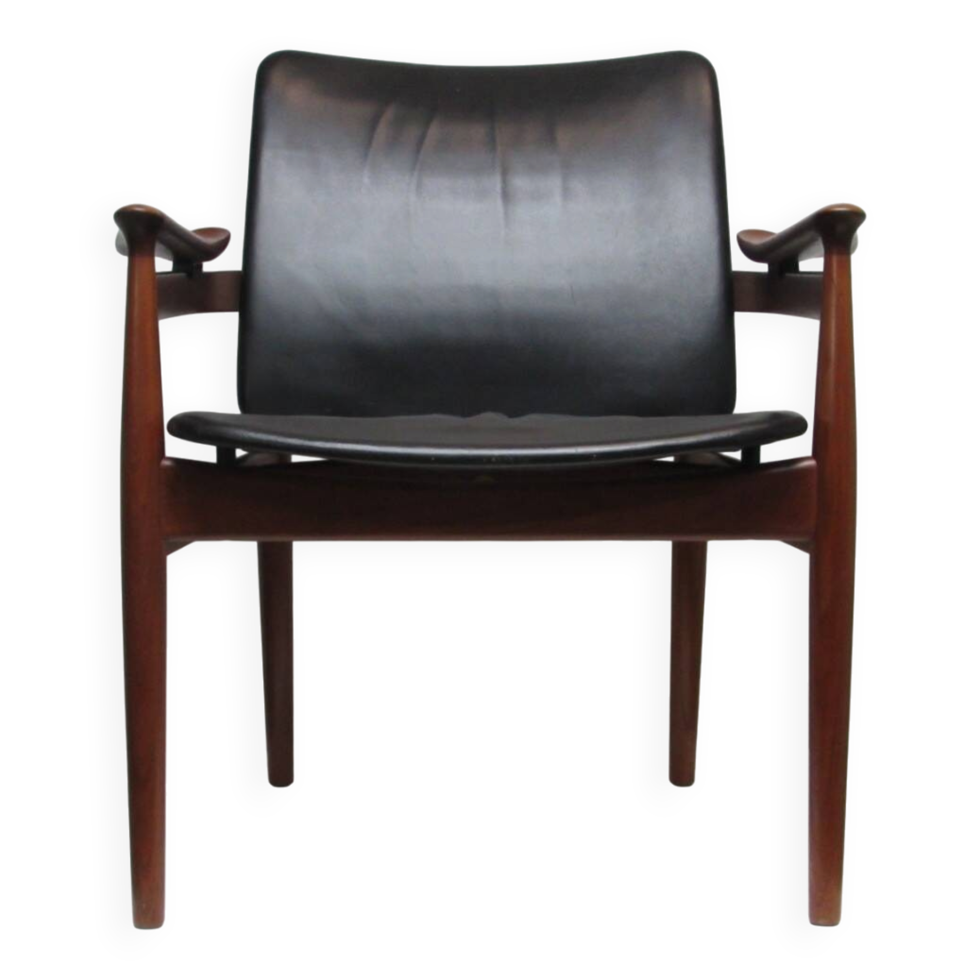 Finn Juhl model 192 in Teak, leather for France & Daverkosen