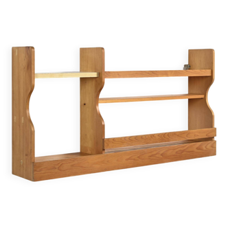 Pine wall-mounted sideboard, Les Arcs 1800, circa 1970