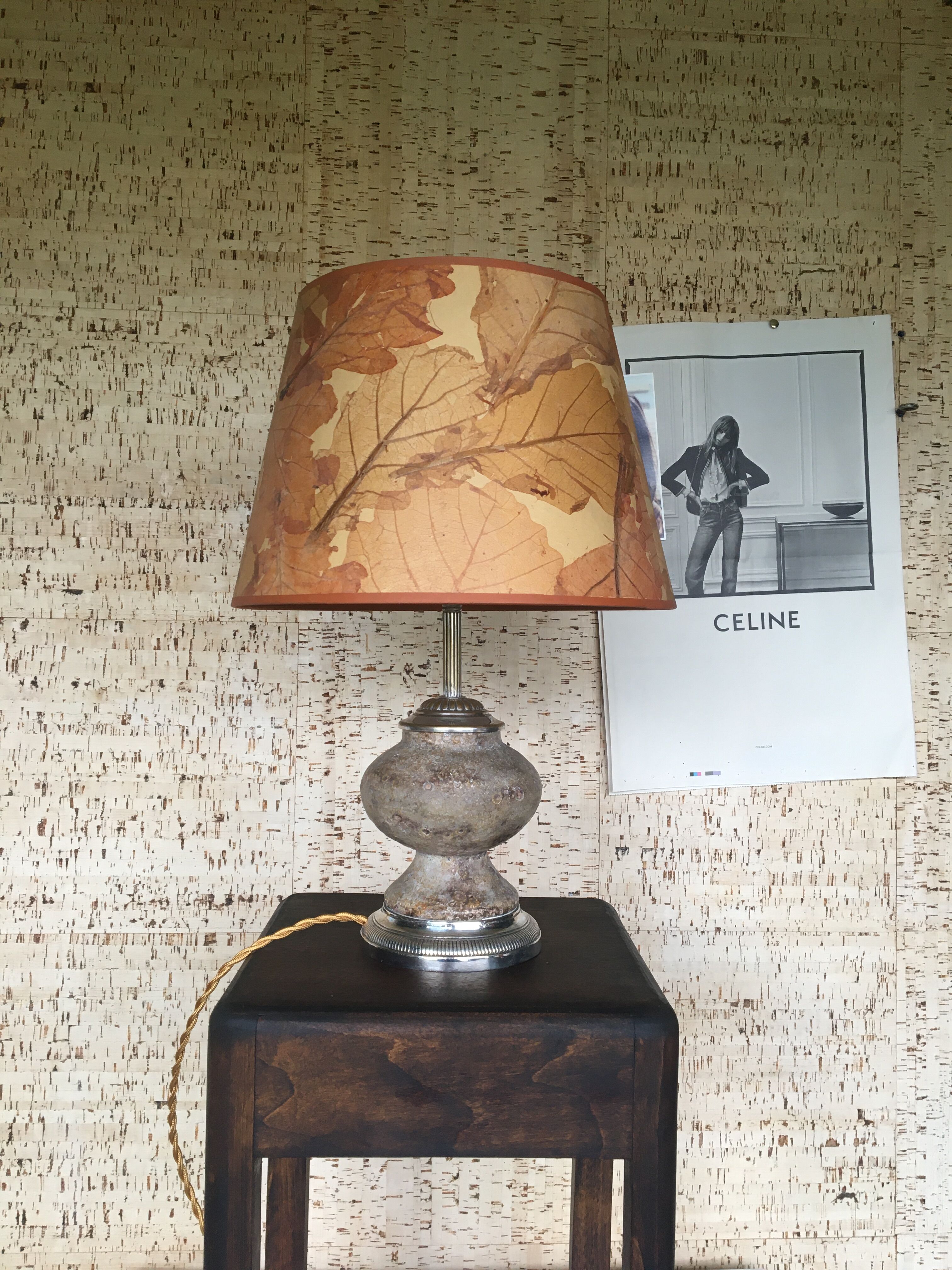 Paper herbarium lampshade, 70s
