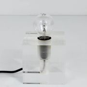 Cubic table or postmodern accent lamp in lucite, Italy, 1970s