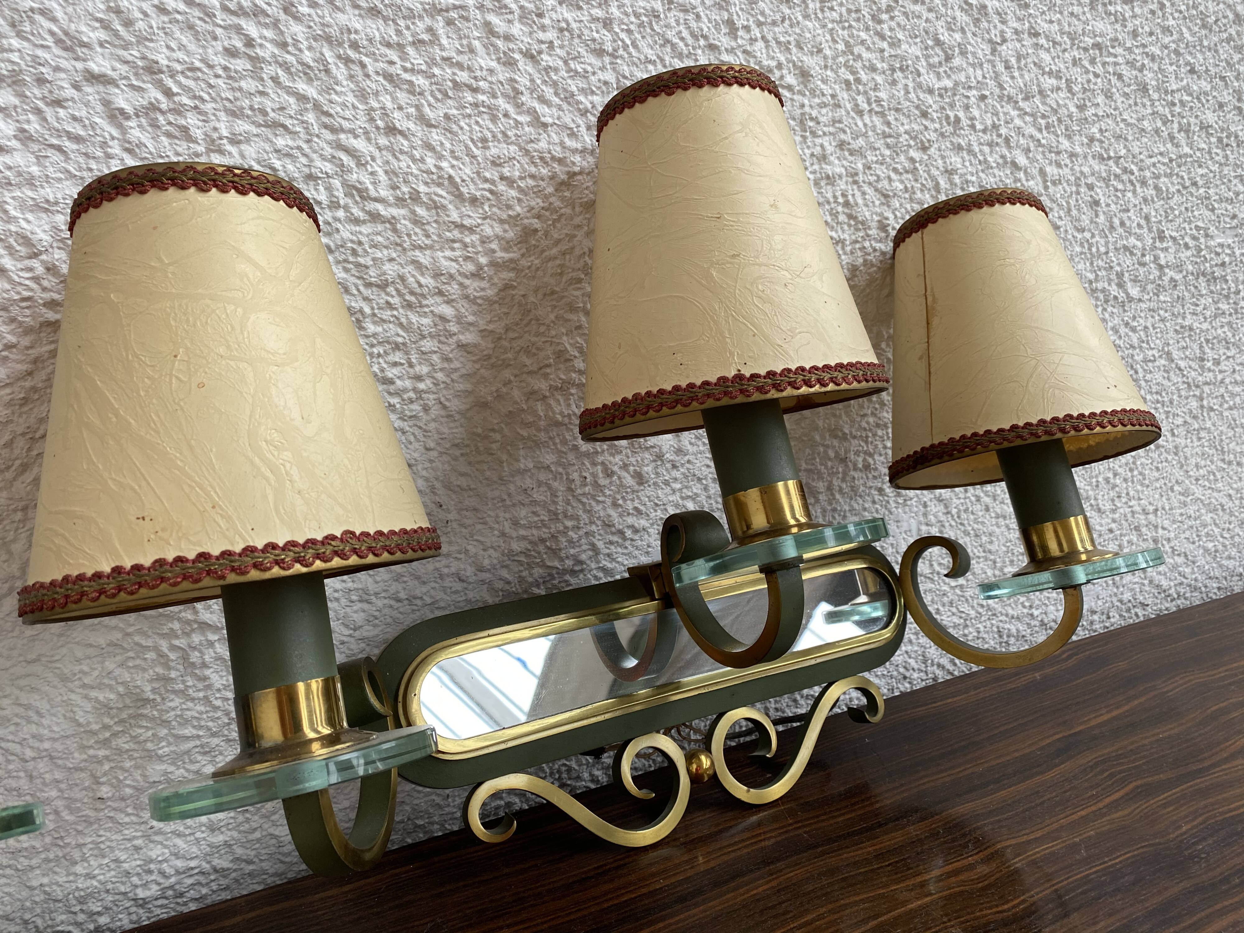 Pair of bronze dore appliques