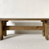 Low stool in raw wood