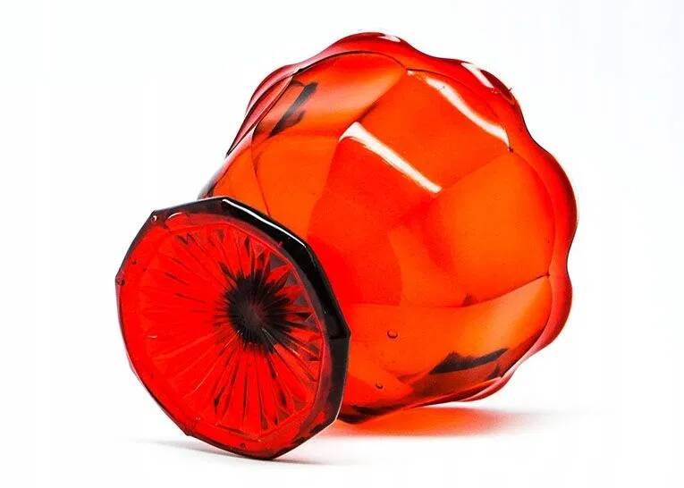 B8H Huta Hortensja - ruby dish / chalice