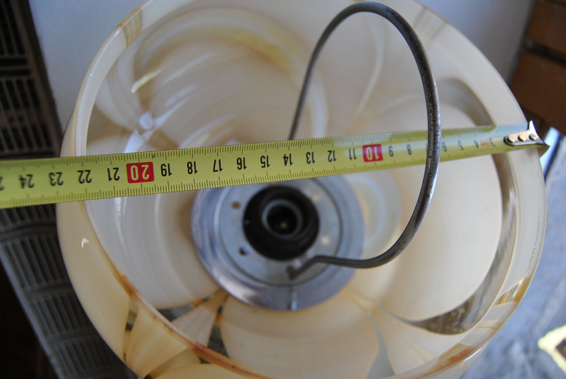 Two-color glass kitchen chandelier 70s