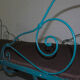 Foldable metal daybed with new webbing and upholstery