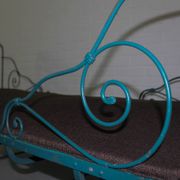 Lit de jour en métal pliable avec nouvelle sangle et rembourrage
