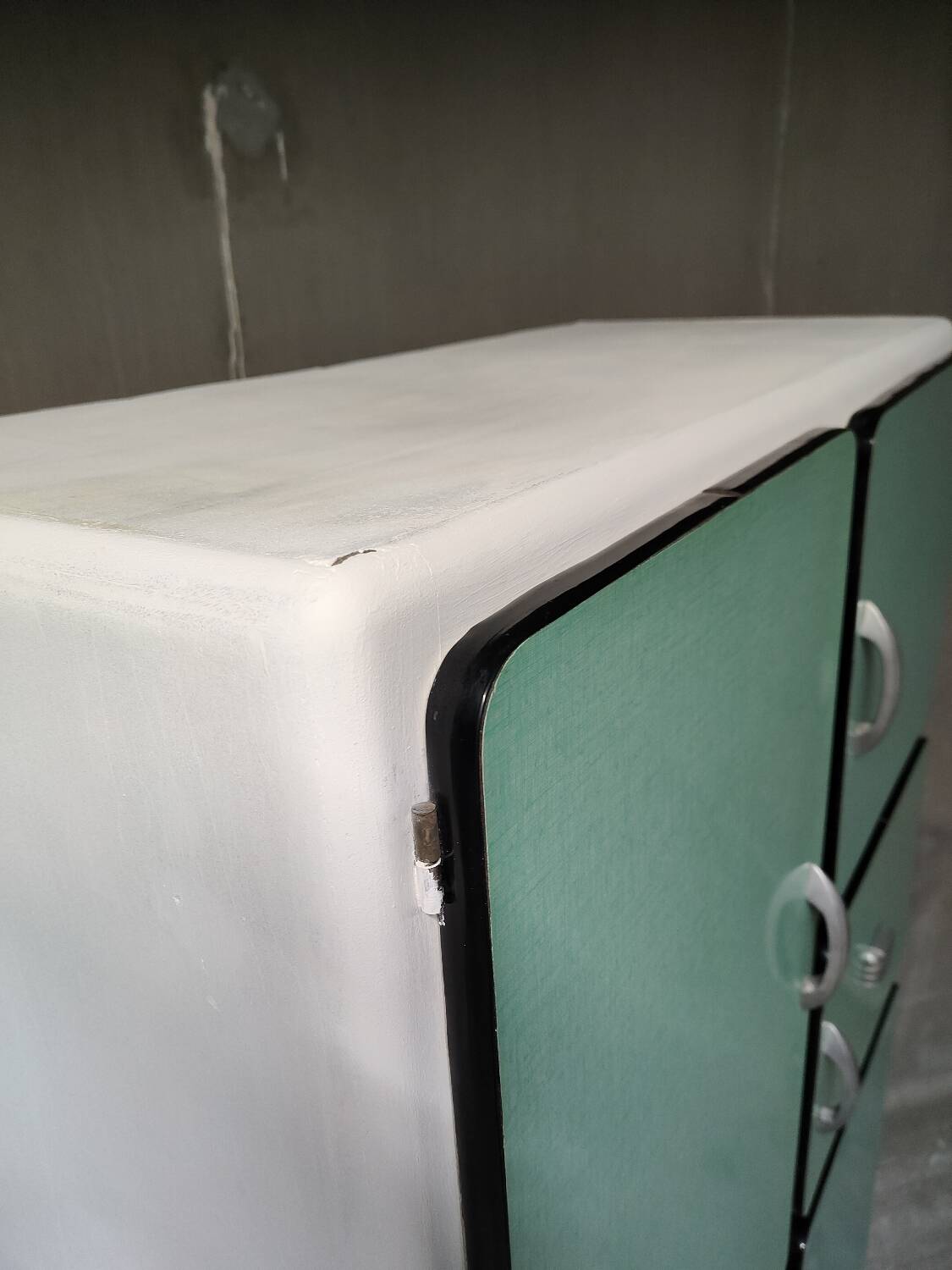 Green Formica cupboard or sideboard - 1960s