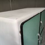 Green Formica cupboard or sideboard - 1960s