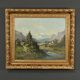 Oil on canvas "Mountain Landscape", signed C. Lion – Late 19th century