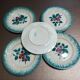 Set of 5 vintage dessert plates Faïencerie de Castres Model Fruits