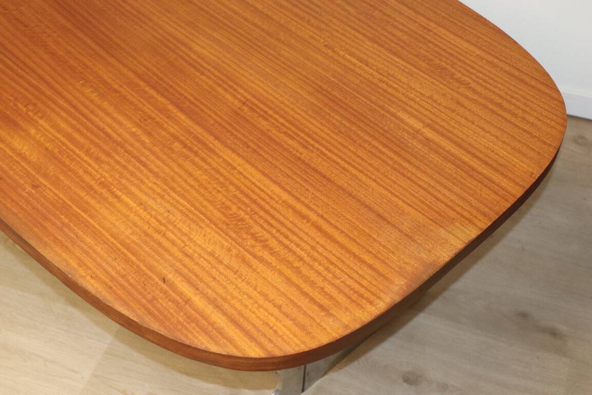 Vintage desk by George Nelson in wood and aluminum, 1960s