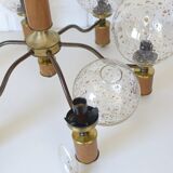 Vintage Brass Pendant Light Elegant Rustic Chendelier Colonial Style