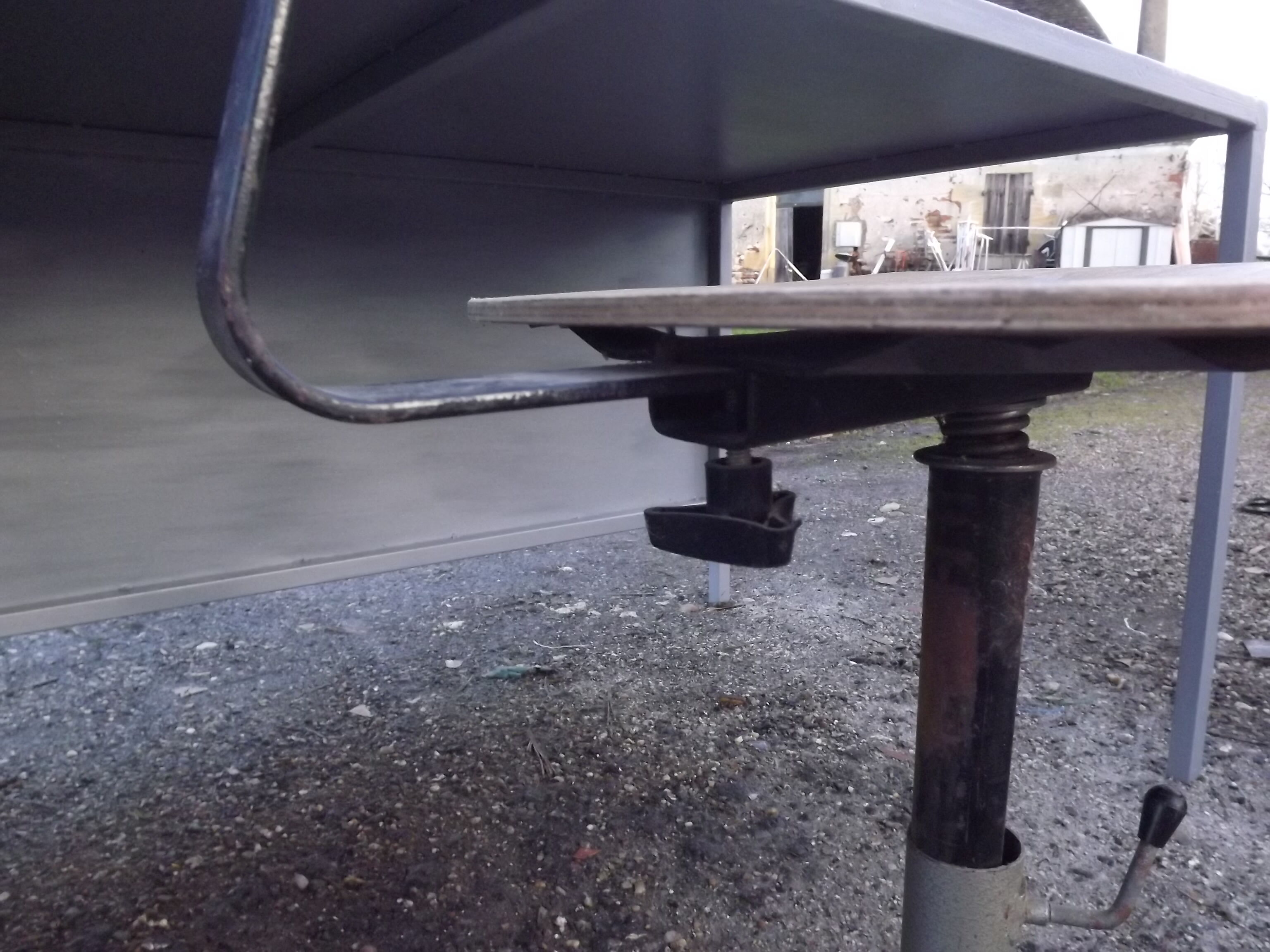 Industrial iron desk and Chair
