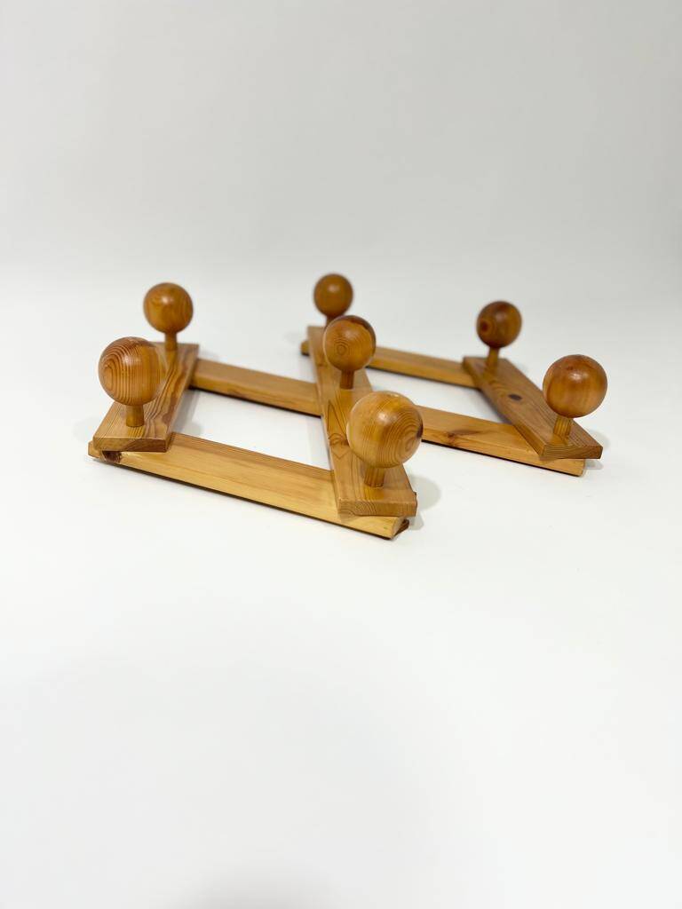 Porte manteau murale accordéon en pin massif