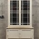 Old school library, white patinated two-body dresser, year 1888