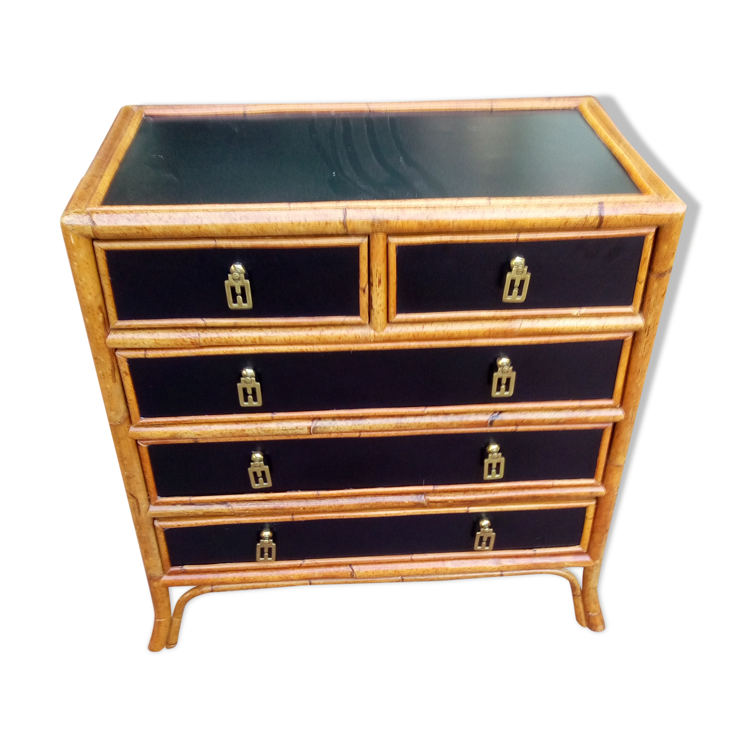 Rattan chest of drawers
