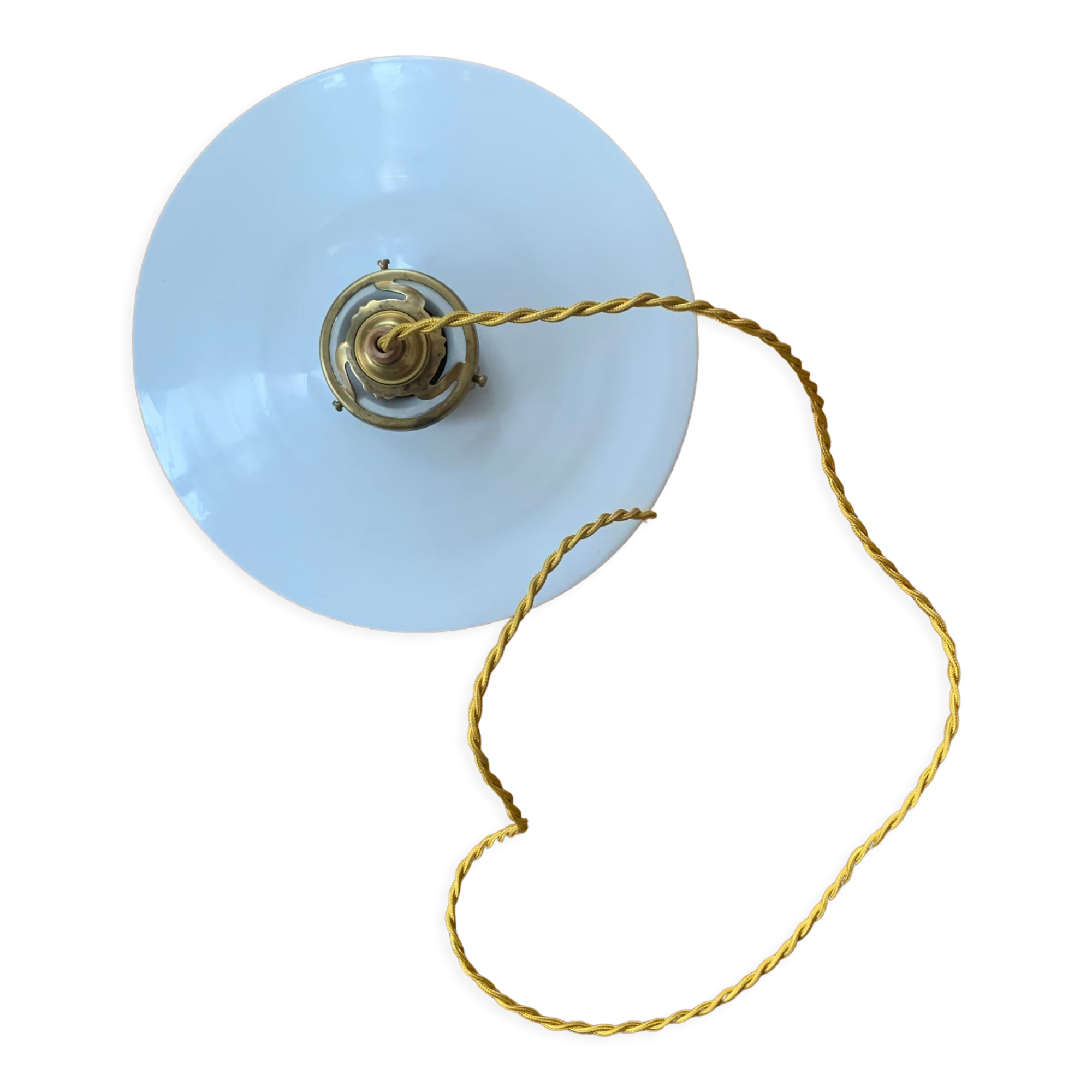 Vintage white opaline pendant lamp